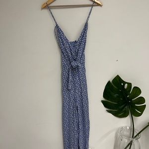 abercrombie & fitch purple floral jumpsuit